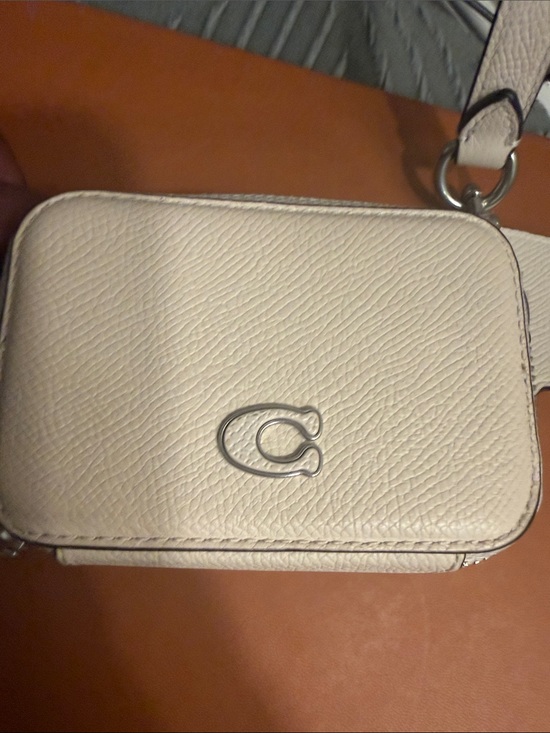 Coach Handbags - Coach Cream Leather Crossbody Bag with Strap